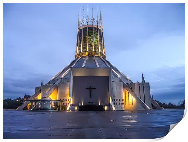 Liverpool Metropolitan Cathedral Print by Paul Madden