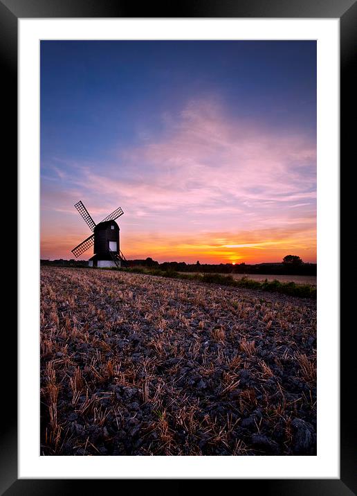 Windmill Sunset Framed Mounted Print by Graham Custance