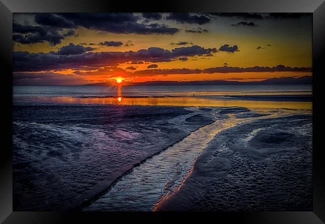 Sundown on Prestwick Beach Framed Print by Gareth Burge Photography