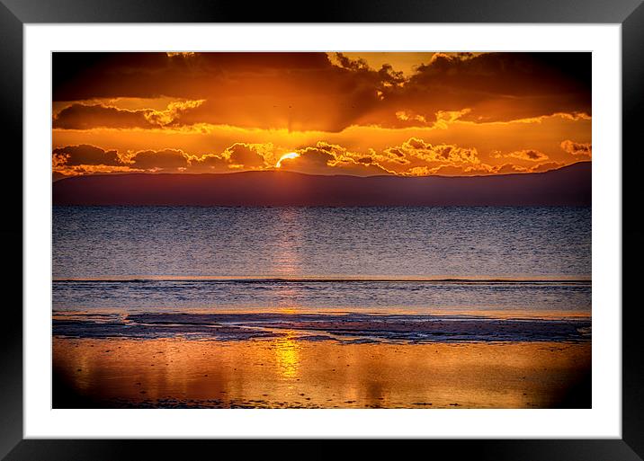 Sunset on Prestwick Beach #2 Framed Mounted Print by Gareth Burge Photography