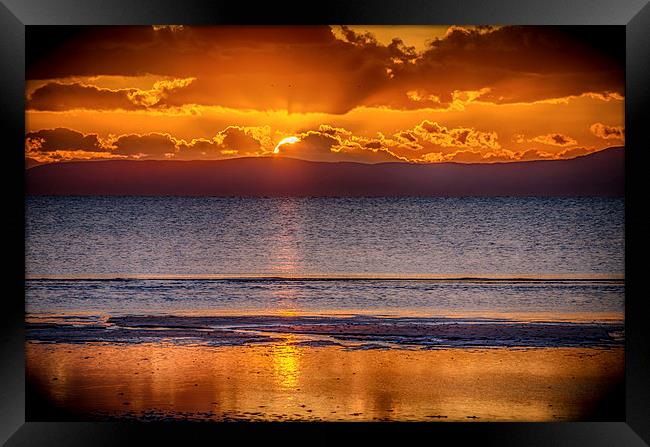 Sunset on Prestwick Beach #2 Framed Print by Gareth Burge Photography