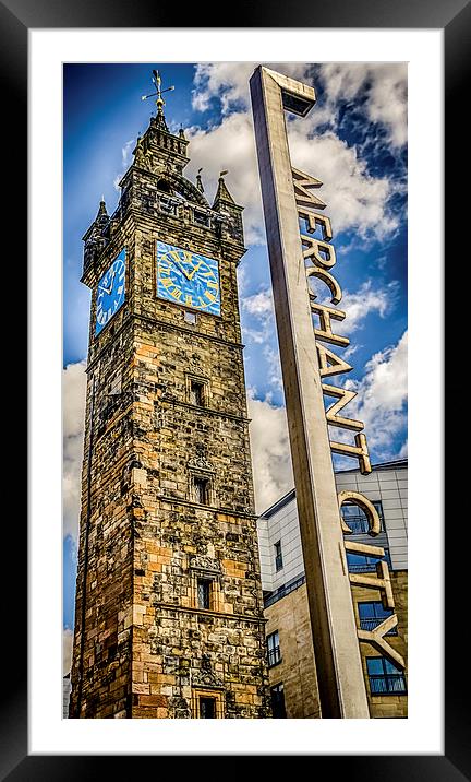 Tollbooth Clock Tower, Glasgow Framed Mounted Print by Gareth Burge Photography