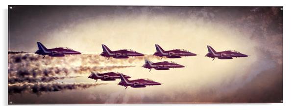 The Red Arrows Acrylic by Fraser Hetherington