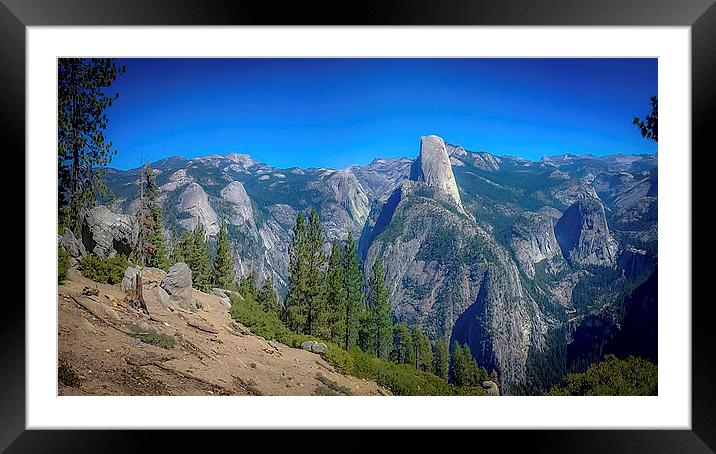Yosemite Panorama Framed Mounted Print by Rona Arkley