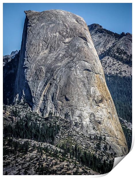 Half Dome Mountain, Yosemite Print by Rona Arkley