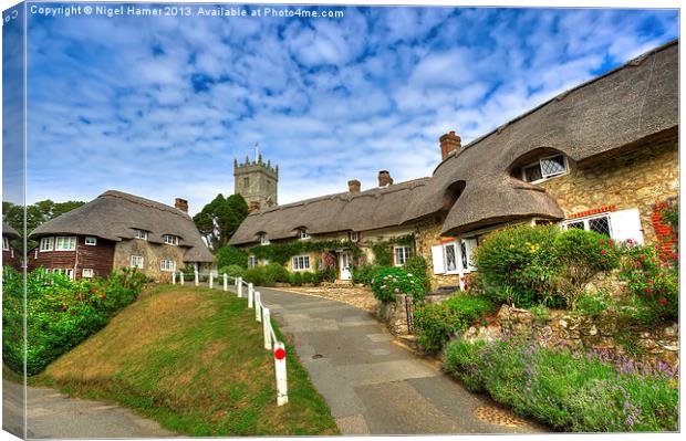 Godshill Village Isle Of Wight Canvas Print by Wight Landscapes