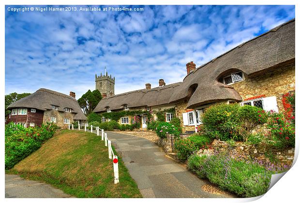 Godshill Village Isle Of Wight Print by Wight Landscapes