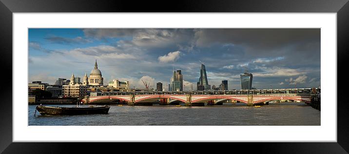 London skyline from Blackfriars Bridge Framed Mounted Print by Gary Eason