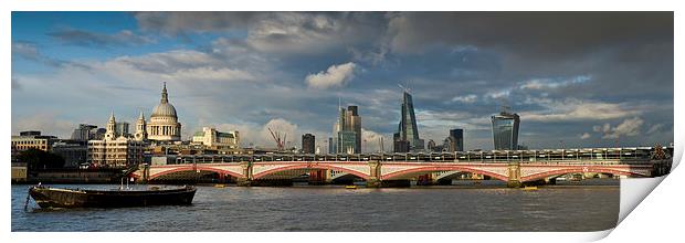 London skyline from Blackfriars Bridge Print by Gary Eason