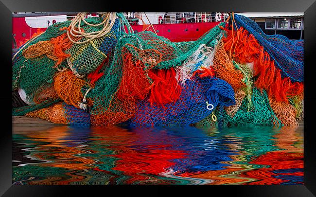 Fisherman’s nets Framed Print by David French