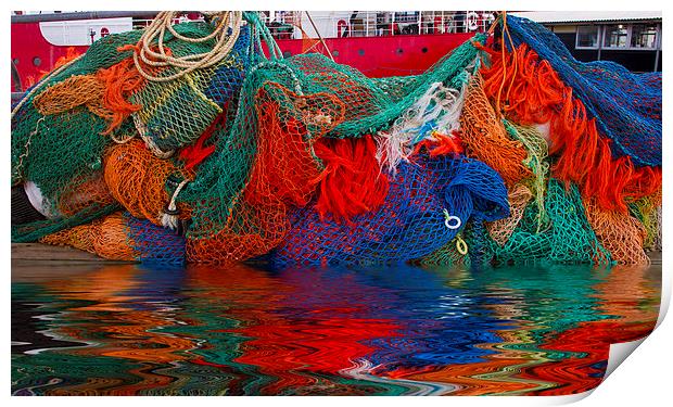 Fisherman’s nets Print by David French