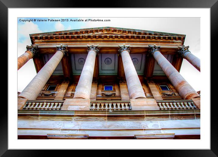 Pillars of Paisley Townhall Framed Mounted Print by Valerie Paterson