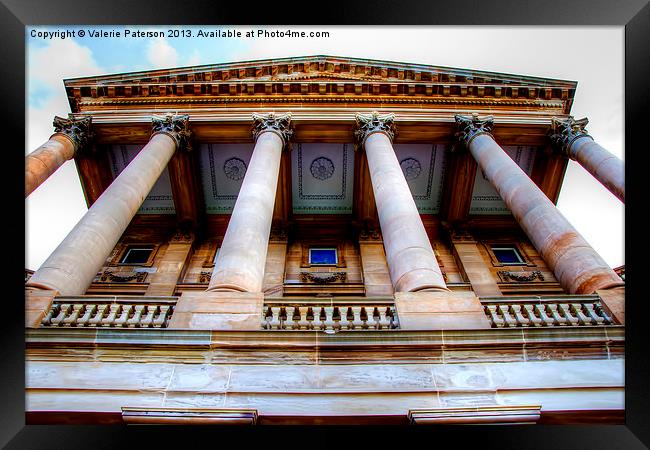 Pillars of Paisley Townhall Framed Print by Valerie Paterson
