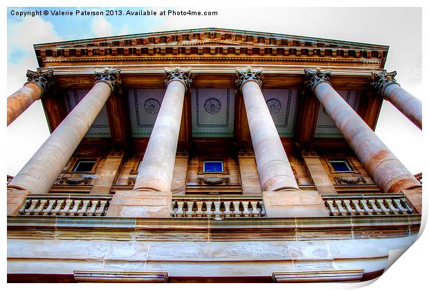 Pillars of Paisley Townhall Print by Valerie Paterson