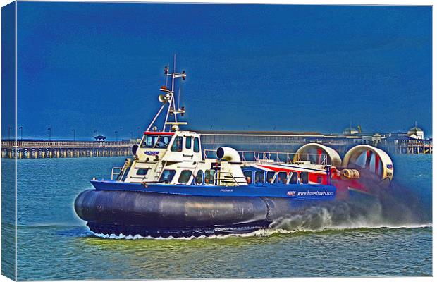 Isle Of Wight Hovercraft Canvas Print by William Kempster