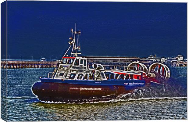 Isle Of Wight Hovercraft Canvas Print by William Kempster