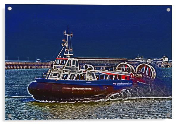 Isle Of Wight Hovercraft Acrylic by William Kempster