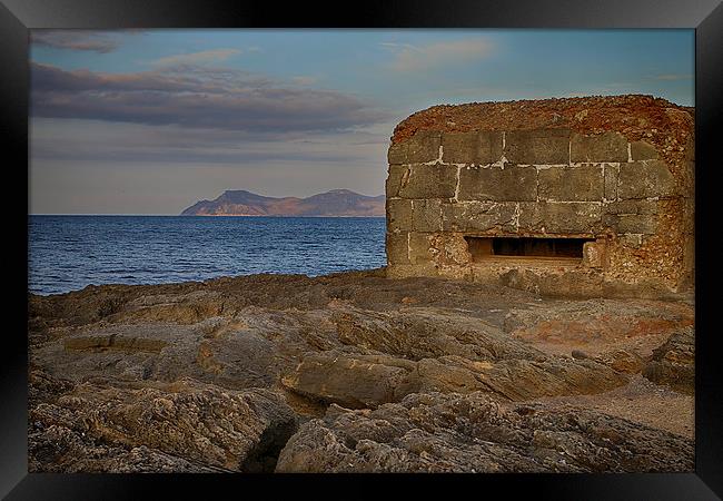 A pill boxs view to sea Framed Print by Mark Bunning