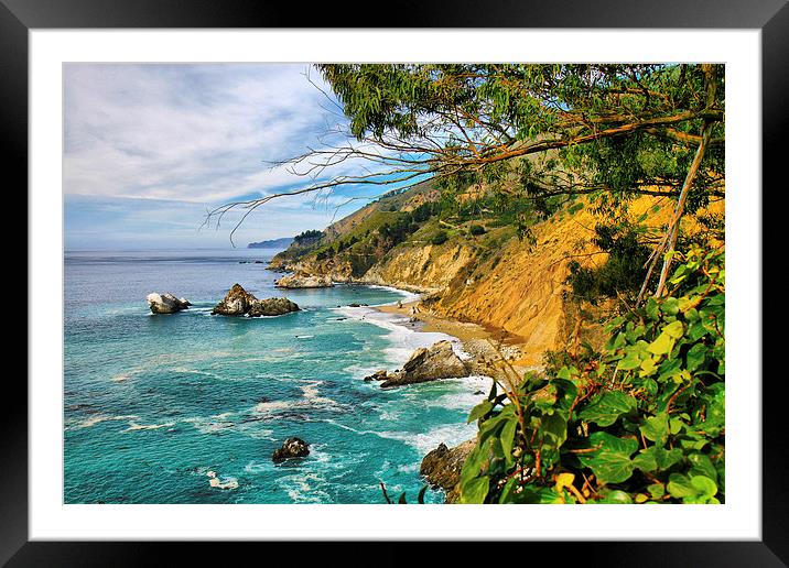 Big Sur Color Framed Mounted Print by Mayo Fottral