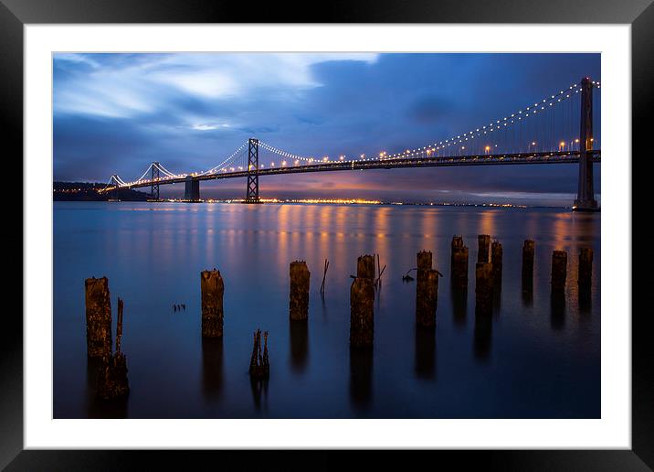 Bay Bridge Reflections Framed Mounted Print by Jed Pearson