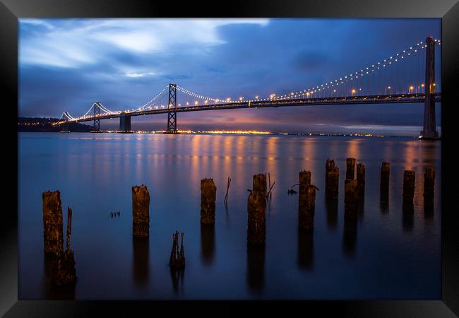 Bay Bridge Reflections Framed Print by Jed Pearson