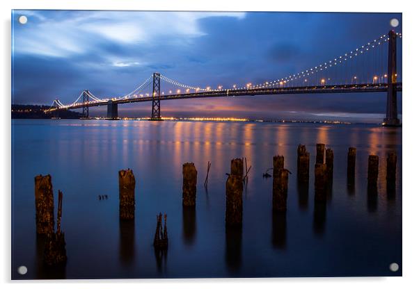 Bay Bridge Reflections Acrylic by Jed Pearson