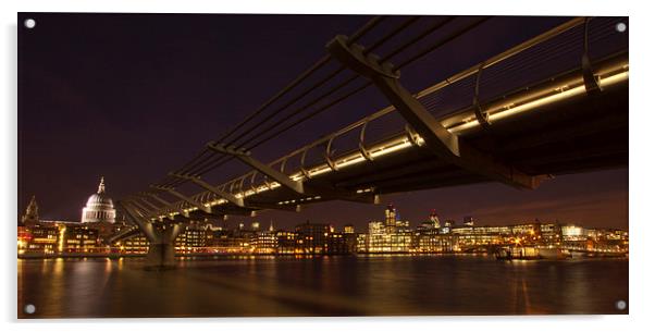 Millenium Bridge Thames London Acrylic by David French