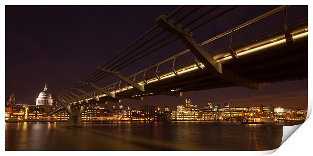 Millenium Bridge Thames London Print by David French