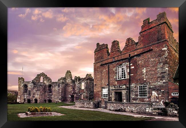 Tutbury Castle Sunrise Framed Print by mhfore Photography
