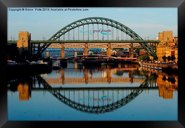 Newcastle Bridge Great North Run Framed Print by Glenn Potts