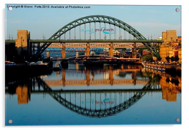 Newcastle Bridge Great North Run Acrylic by Glenn Potts