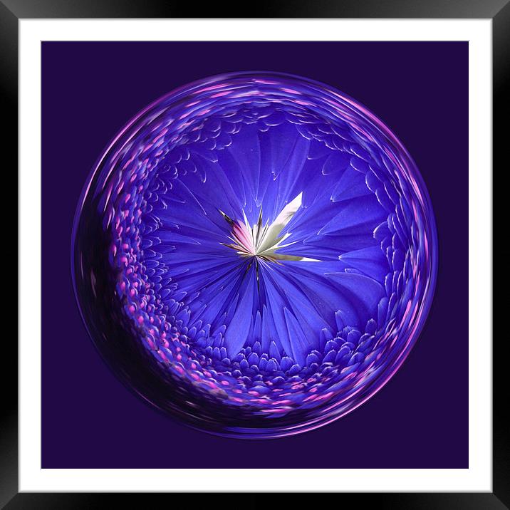 Fantasy Orb in Blue Framed Mounted Print by Robert Gipson