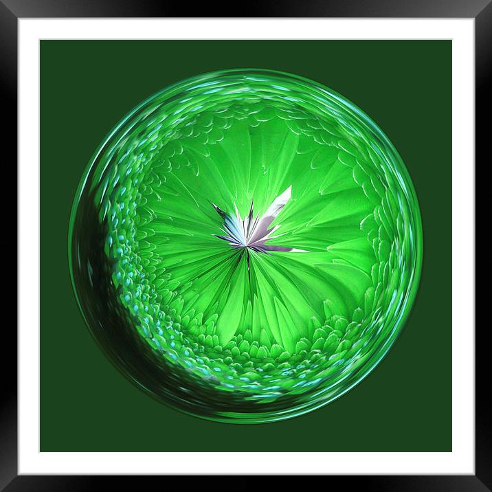 Fantasy Orb in Green Framed Mounted Print by Robert Gipson