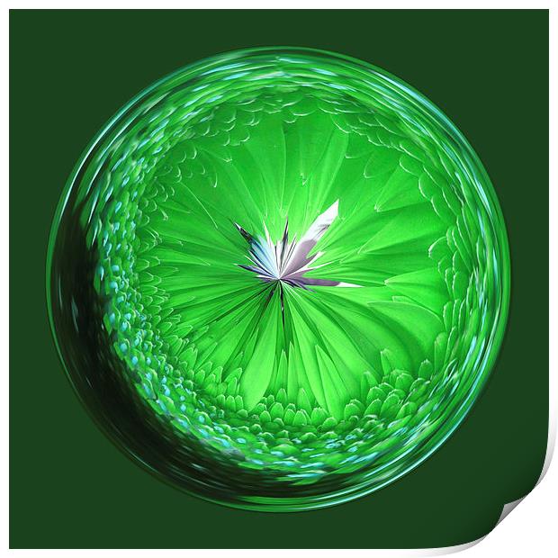 Fantasy Orb in Green Print by Robert Gipson