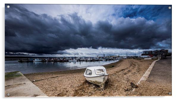 Boat at Baiter Acrylic by Phil Wareham
