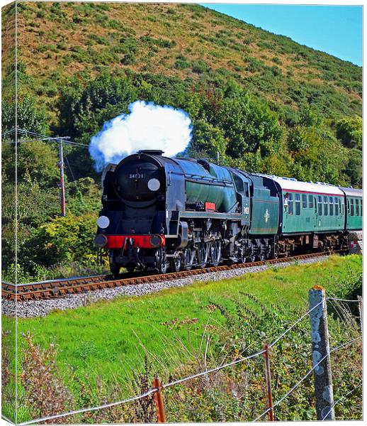 Bulleid Light Pacific West Country Eddystone Canvas Print by William Kempster