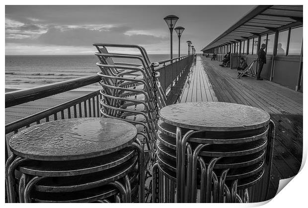 On the pier Print by Phil Wareham