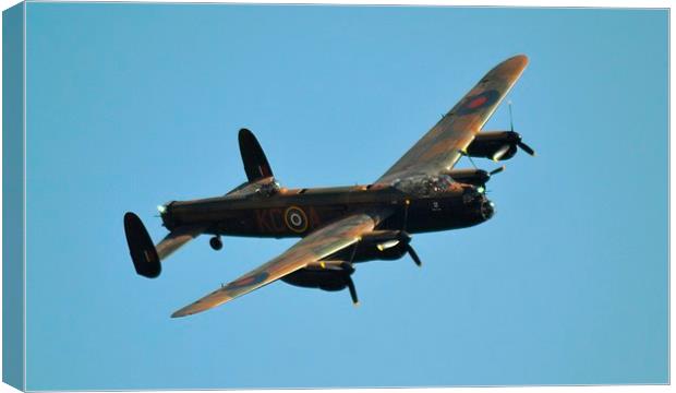 LANCASTER FLIGHT Canvas Print by mike wingrove
