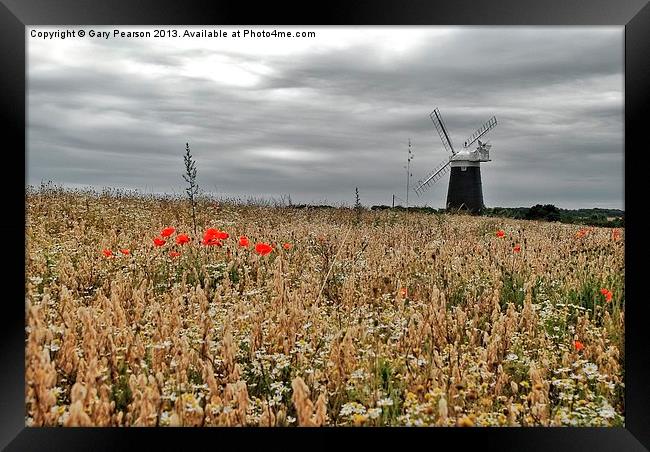 Burnham Overy Staithe Windmill Framed Print by Gary Pearson