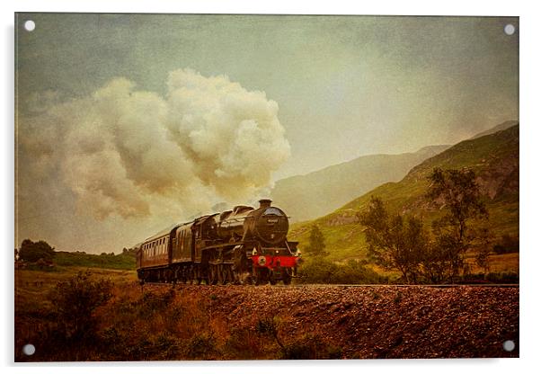 The Jacobite Steam Train Acrylic by Derek Beattie