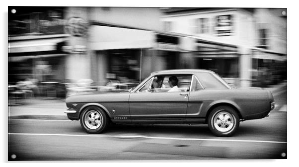 Mustang Classic Car Acrylic by Ian Jones