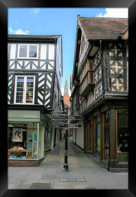 Shrewsbury town Framed Print by Diane Griffiths