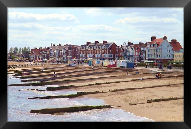 Felixstowe Seaside Framed Print by Ali Dyer