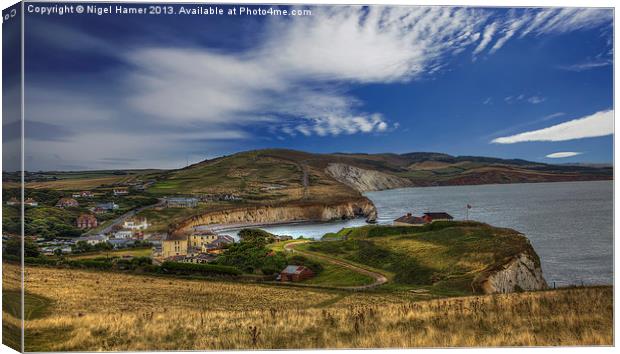 Freshwater Bay IOW Canvas Print by Wight Landscapes
