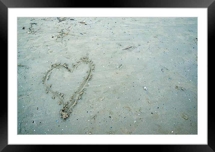 Leave a sign on the sand Framed Mounted Print by Chiara Cattaruzzi