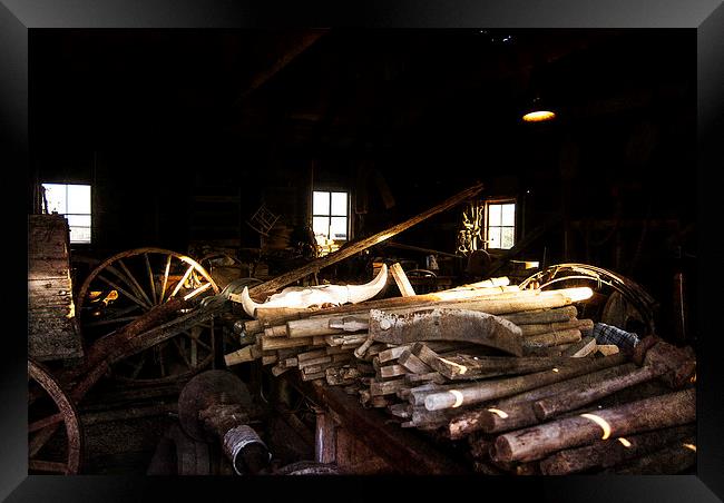 Repair Shop Framed Print by Judy Hall-Folde