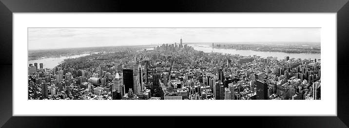 New York Skyline Framed Mounted Print by Gary Lewis
