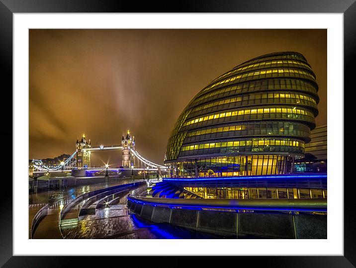 Tower Bridge and the Armadillo Framed Mounted Print by Ian Hufton