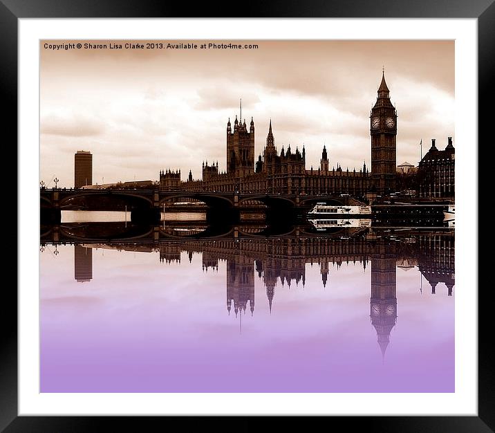 Westminster Lilac Framed Mounted Print by Sharon Lisa Clarke