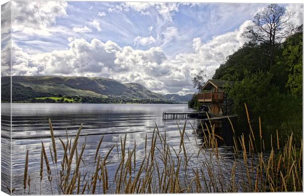 Ullswater boat house Canvas Print by Tony Bates